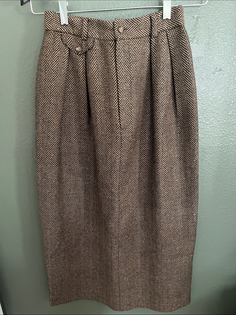 Herringbone Midi/Long Pencil Skirt